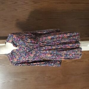 Time And Tru Womens Long Sleeve Flower Print Dress Size Large